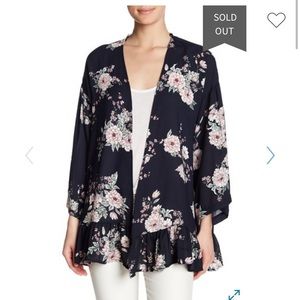 Navy Floral Kimono Size Small